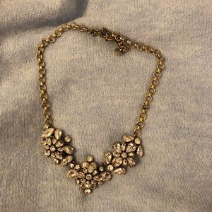 Gold and clear crystal  necklace from J.Crew.